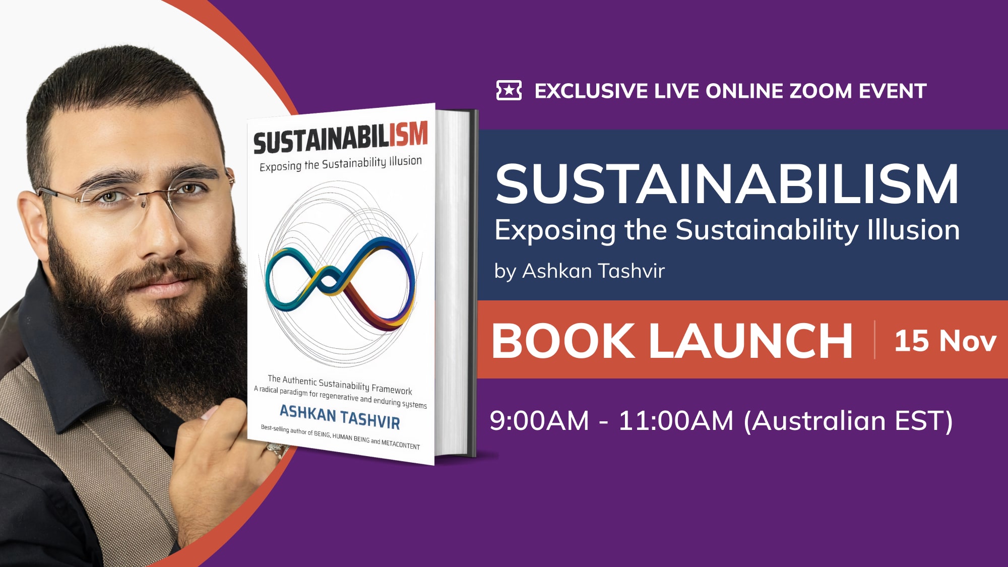 Book Launch: Sustainabilism by Ashkan Tashvir